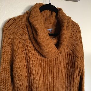 Mustard Yellow Cowlneck